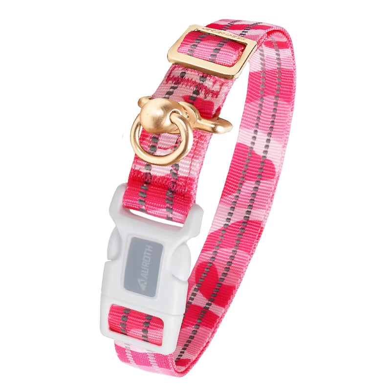OEM Durable Dog Collar Reflective Adjustable Cat Collar with Air Tag Holder